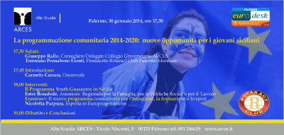 Seminario: La programmazione comunitaria 2014-2020:  Nuove opportunit per i giovani siciliani